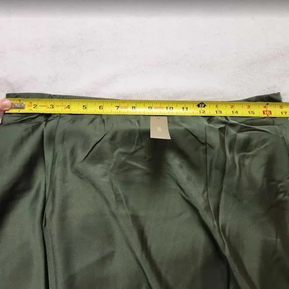 New women's  S  J Crew Gwyneth slip midi skirt in Utility Green - Picture 7 of 10